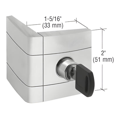 CRL UV Designer Single Door Lock for Glass Doors