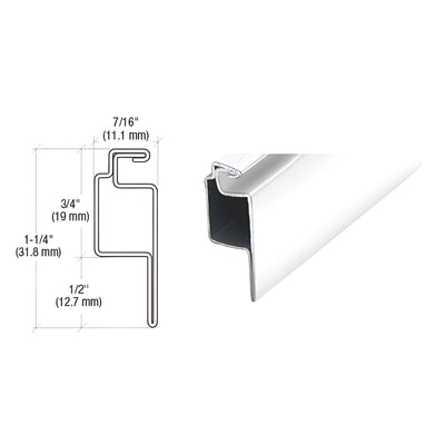 CRL White 1/2 in Roll-Formed Aluminum Lip Screen Frame 144 in