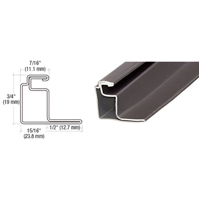 CRL Bronze 1/2 in Roll-Formed Aluminum Window Screen Frame 144 in