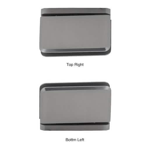 CRL Brushed Nickel Prima 01 Series #2 Hinge: Pin Top Right/Bottom Left Mount, Sleek Design