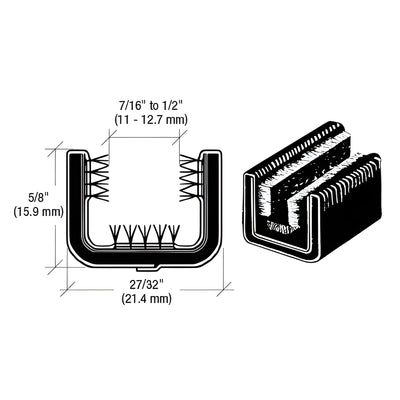 CRL 96" Window Channel for 1950-63 Chevy/GMC Trucks, Framed Glass