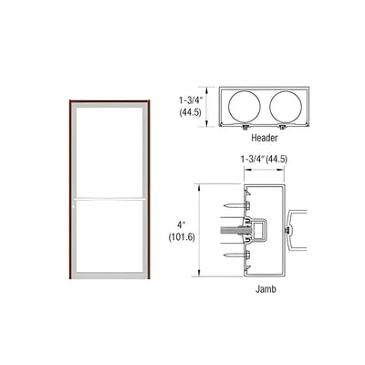CRL-U.S. Aluminum Bronze Black Anodized 1-3/4" x 4" 400 Series Up and Over Single Door Frame
