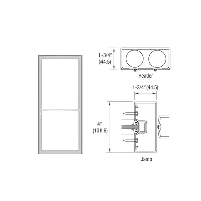 CRL-U.S. Aluminum Clear Anodized 1-3/4" x 4" 400 Series Up and Over Single Door Frame