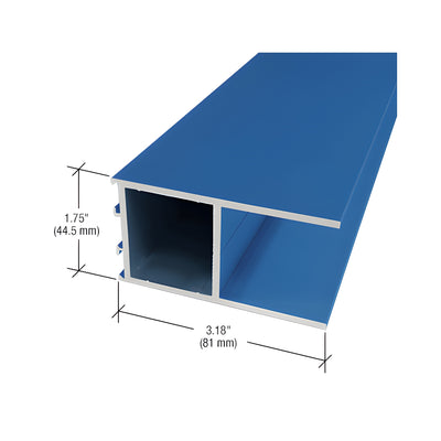CRL-U.S. Aluminum Narrow Stile Bottom Rail and Medium Stile Top Rail 3-3/16", Custom Paint- 21'-6"