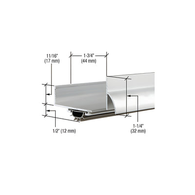 CRL 35-3/4" Aluminum U-Shape Door Bottom with Full Notch