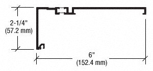 CRL-U.S. Aluminum Wall Jamb Base for 1" Glass - 24'-2", Dark Bronze/Black Anodized Class 1