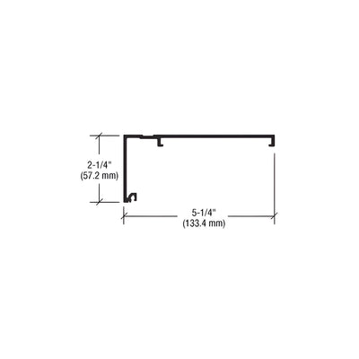 CRL-U.S. Aluminum Wall Jamb for 1/4" Glass - 24'-2", Dark Bronze/Black Anodized Class 1