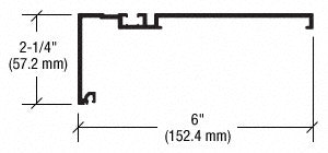 CRL-U.S. Aluminum Wall Jamb for 1" Glass - 24'-2", Dark Bronze/Black Anodized Class 1