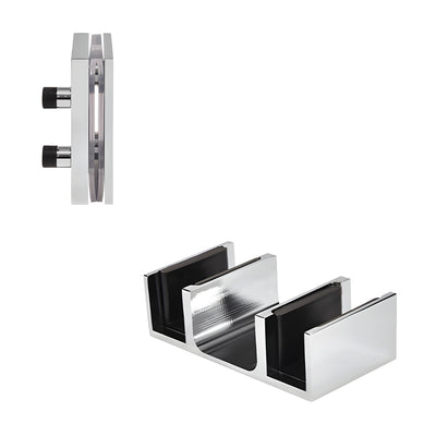 CRL Polished Stainless Steel Replacement 90 Degree Accessory Kit & Bottom Guide for Brixen Sliding Shower Door System