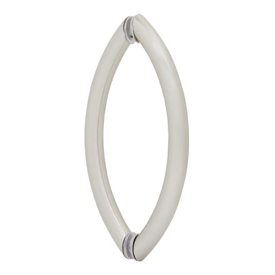 CRL Brushed Nickel 8" Crescent Style Back-to-Back Pull Handles Without Metal Washers
