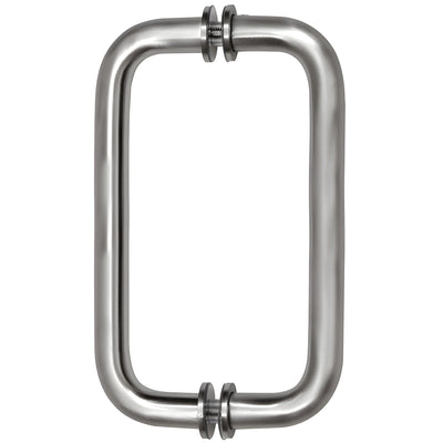 CRL Brushed Stainless 8" BM Series Tubular Back-to-Back Pull Handle