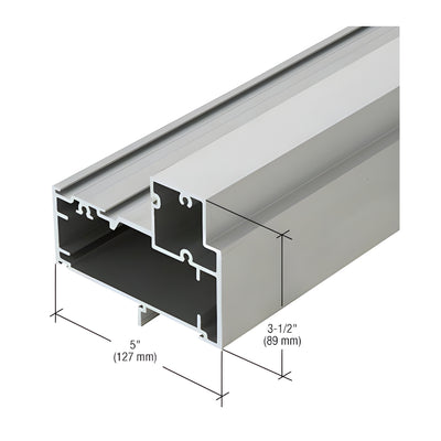 CRL-U.S. Aluminum Clear Anodized Class 1 Transom Door Header for Overhead Concealed Closer - 24'-2"