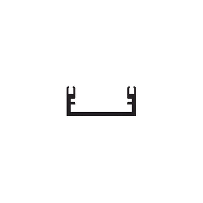 CRL-U.S. Aluminum Clear Anodized D-Bar Shallow Back with Holes - 24'-2"