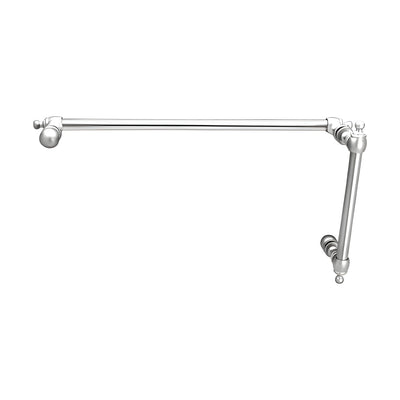 CRL Polished Chrome Colonial Style Combination 6" Pull Handle With 18" Towel Bar