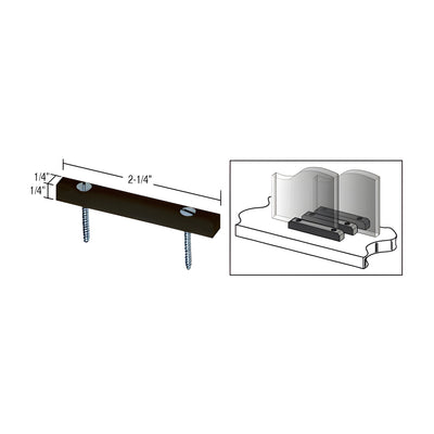 CRL 1/4" High Nylon Lower Guide