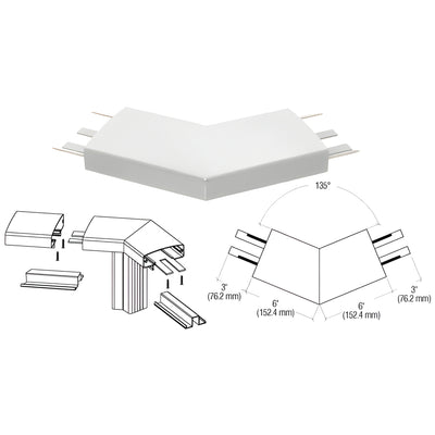 CRL Metallic Silver 400 Series Top Cap 135º Corner