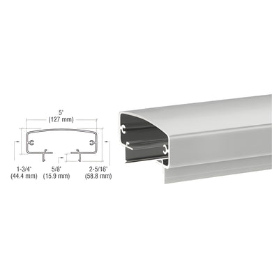 CRL Metallic Silver 400 Series 241" Top Rail