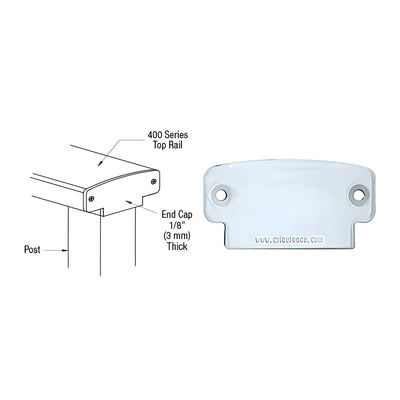 CRL Mill 400 Series Decorative End Cap