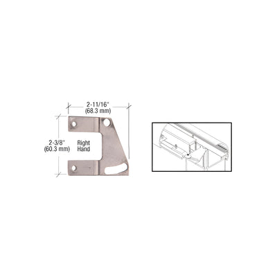CRL Adjustable Right Hand Top Rail Fastening Plate
