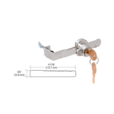 CRL Chrome "Adjustable" Sliding Glass Door Lock with Thumb Screw Adjustment for up to 1/2" Thick Door