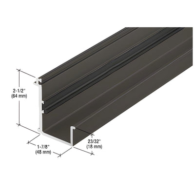 CRL-U.S. Aluminum Perimeter Pressure Bar- Punched, 24'-2", Dark Bronze/Black Anodized Class 1