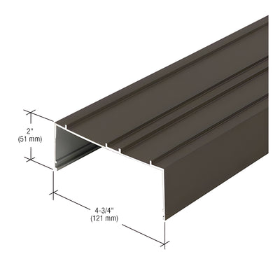 CRL-U.S. Aluminum Stacking Head Channel - 24'-2", Dark Bronze/Black Anodized Class 1