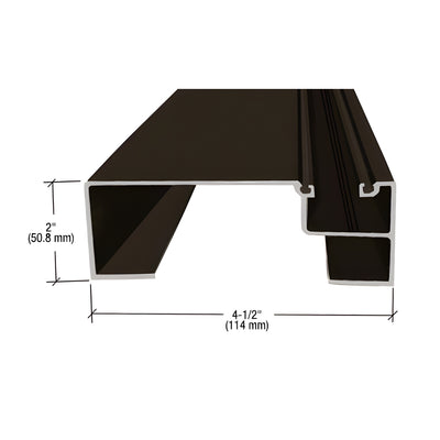 CRL-U.S. Aluminum Wall Jamb for 1/4" Glass - 24'-2", Dark Bronze/Black Anodized Class 1