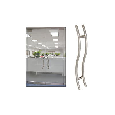 CRL Brushed Stainless 48" Extra Length Right Handed "S" Ladder Style Back-to-Back Pull