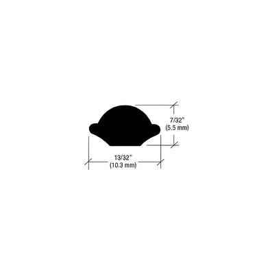CRL Chrome Locking Strip for Ford Two-Piece Weatherstrips - 13/32" Wide - 50' Roll