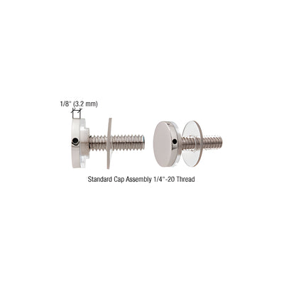 CRL Chrome 3/4" Diameter Standoff Cap Assembly
