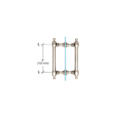 CRL Polished Nickel 6" Colonial Style Back-to-Back Pull Handles