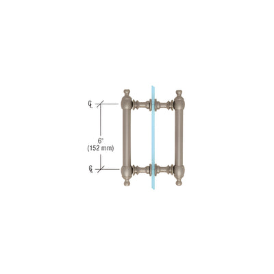 CRL Brushed Nickel 6" Colonial Style Back-to-Back Pull Handles