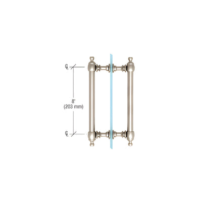 CRL Polished Nickel 8" Colonial Style Back-to-Back Pull Handles