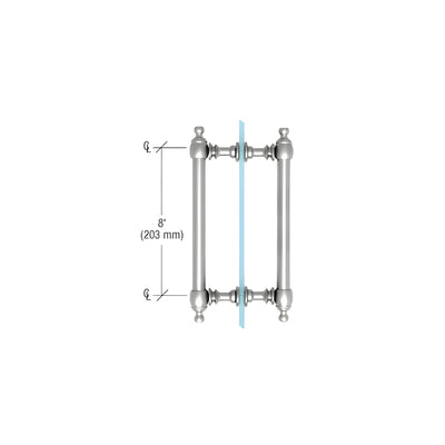 CRL Polished Chrome 8" Colonial Style Back-to-Back Pull Handles