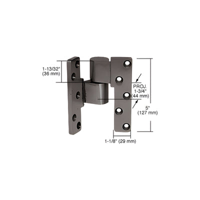 CRL Dark Bronze 3/4" Offset Intermediate Left Hand Pivot