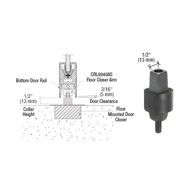 CRL 1/2" Collar Height "Mab" Type Spindle
