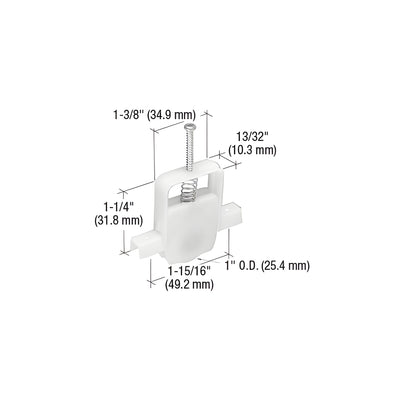 CRL 1" Nylon Sliding Screen Door Bottom Roller