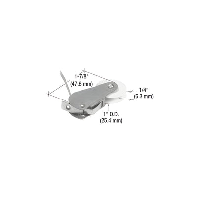 CRL 1" Nylon Sliding Screen Door Spring Tension Roller