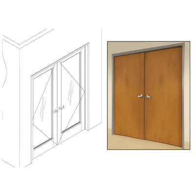 CRL 487 Clear Anodized OfficeFront™ Office Partition 6' x 7' Double Door Frame