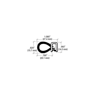 CRL Black Oversize Bulb Trim Seal®