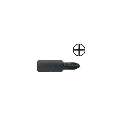 CRL 1/4" Hex No. 1 Point Undercut Phillips Insert Bit
