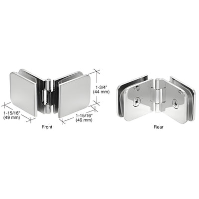 CRL Polished Chrome Adjustable Glass-to-Glass Clamp