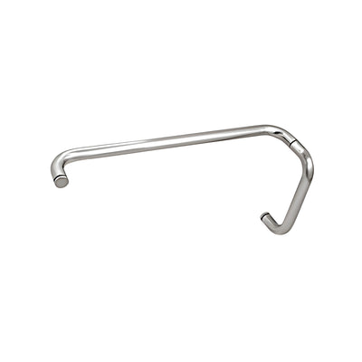 CRL Polished Chrome 8" Pull Handle and 18" Towel Bar BM Series Combination Without Metal Washers