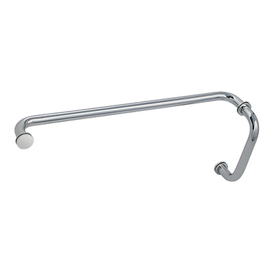 CRL Polished Nickel 8" Pull Handle and 24" Towel Bar BM Series Combination With Metal Washers