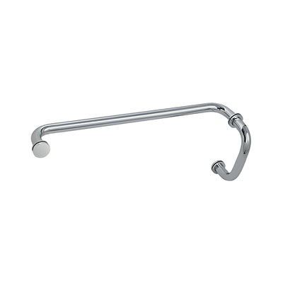 CRL Polished Nickel 6" Pull Handle and 18" Towel Bar BM Series Combination With Metal Washers
