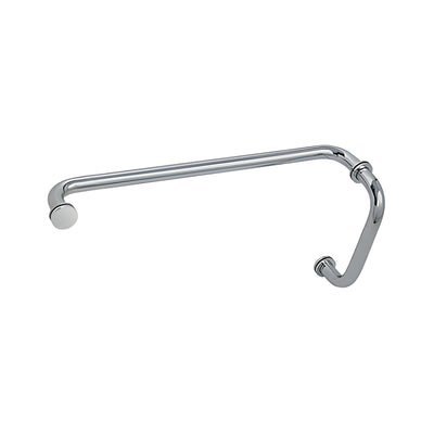 CRL Polished Nickel 8" Pull Handle and 18" Towel Bar BM Series Combination With Metal Washers