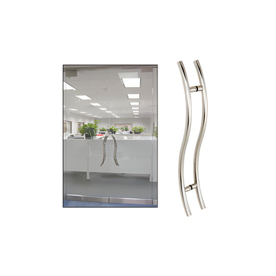 CRL Polished Stainless 24" Extra Length Right Handed "S" Ladder Style Back-to-Back Pull