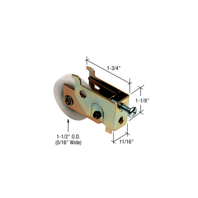 CRL 1-1/2" Nylon Sliding Glass Door Roller with 11/16" Wide Housing for Ador/HiLite Doors
