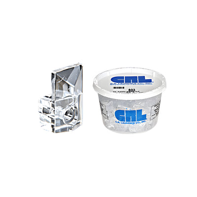 CRL 1/4" Square Beveled Clear Plastic Mirror Clip