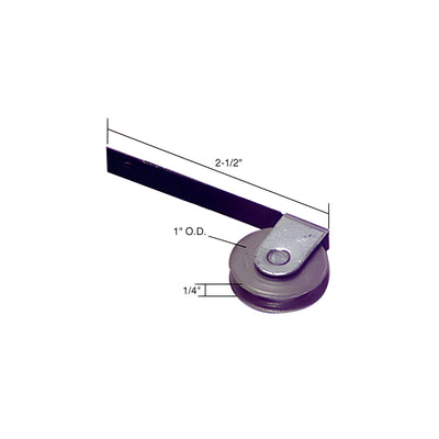 CRL 1" Steel Ball Bearing Sliding Screen Door Spring Tension Roller